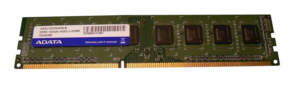 [RAM-ADA-D3-4G] RAM 4GB DDR3 Adata AD3U1333W4G9 1333MHz