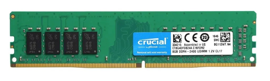 [RAM-CRU-D4-8G] RAM 8GB DDR4 Crucial CT8G4DFS824A.C8FE 2400MHz